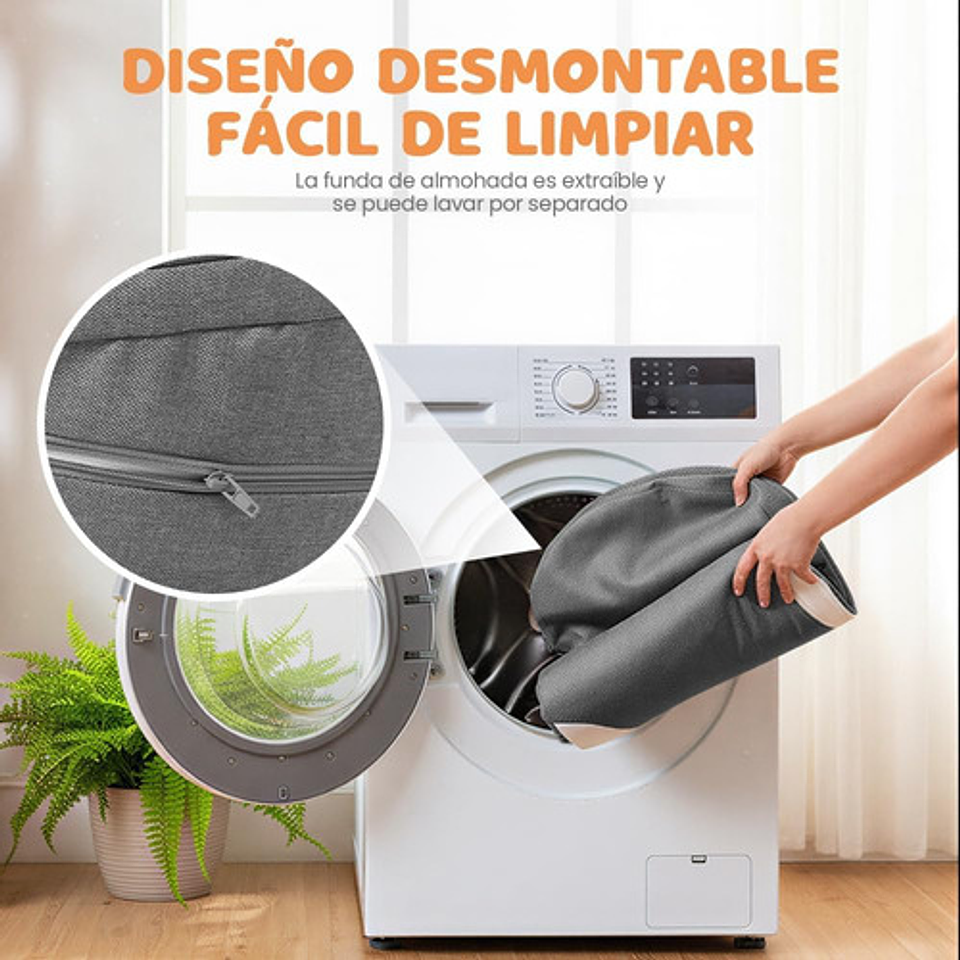 Cojín Antireflujo Bebé Ergonomico Viscoelastico Con Cinturon Gris 7