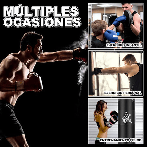 Saco De Boxeo Vacio Punching Ball Bag Box + Cadenas Negro