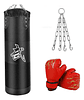Saco De Boxeo Vacio Punching Ball Bag Box + Cadenas Negro - Miniatura 7