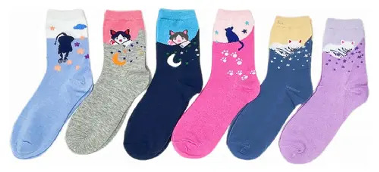 12parescalcetine Media Caña De Algodón Diseños Surtidos 01 1