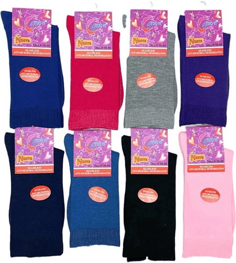 12 Pares Calcetines De Diabetico Mujer Sin Costuras 01