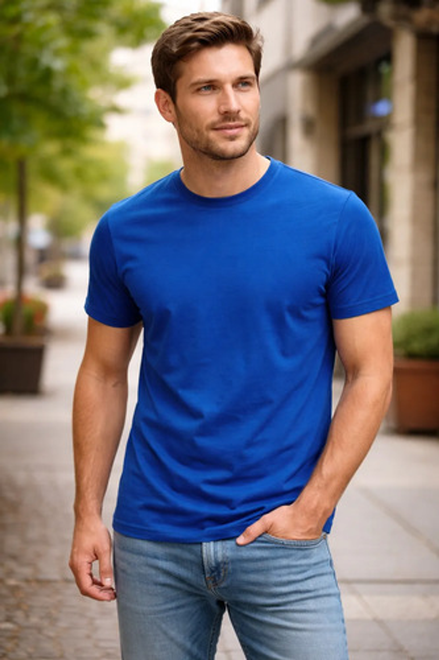 Camisetas Algodón Manga Corta, Azul,negra, Gris, Blanco 1