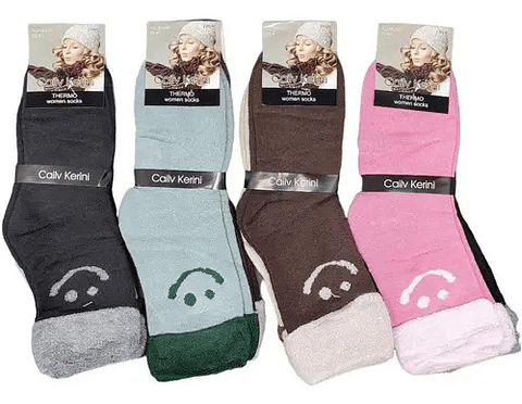 12 Pares Calcetine Con Toalla Gruesos Para Mujeres