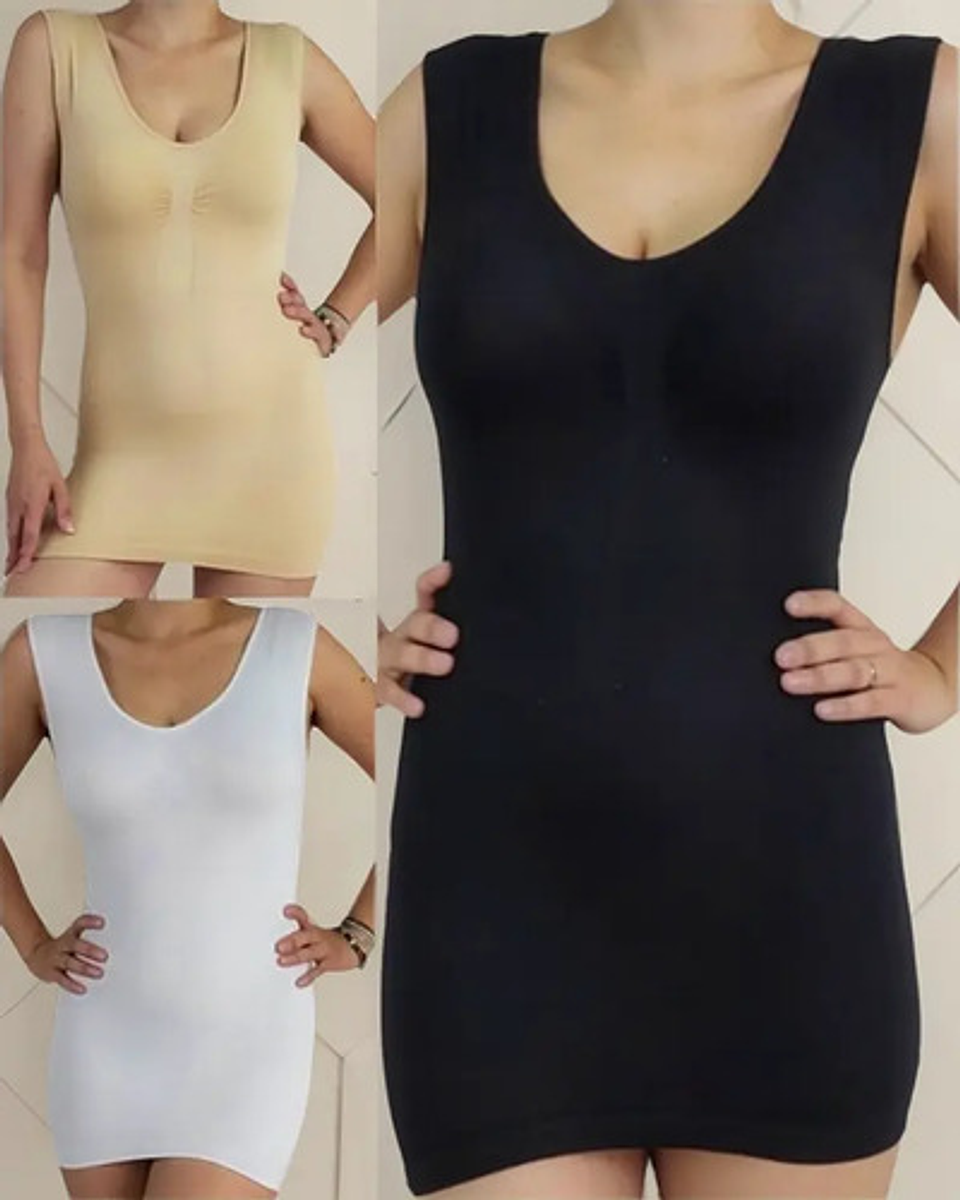 Pack 3 Camiseta Musculosa Mujer Faja Reductora Compresión 2