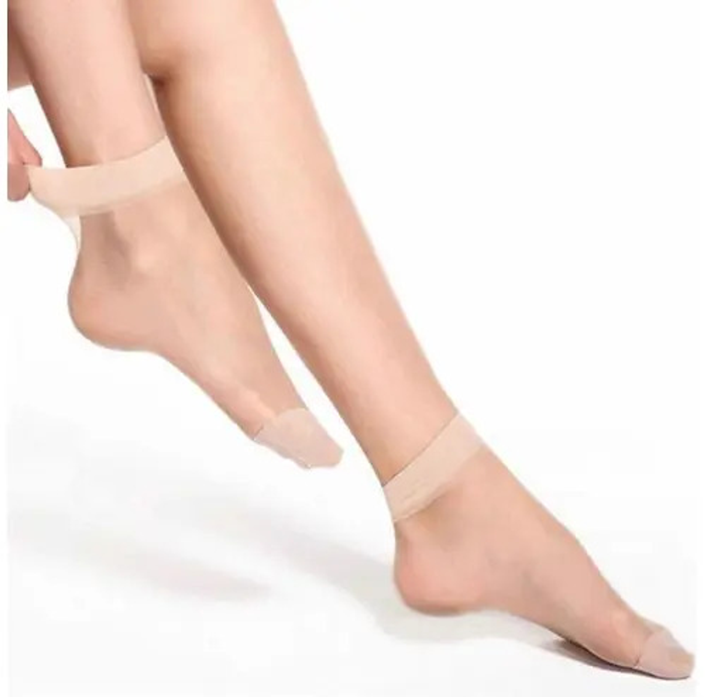 Pack 10 Pares Calcetines Panty Mujer,color Negro Y Beige 4