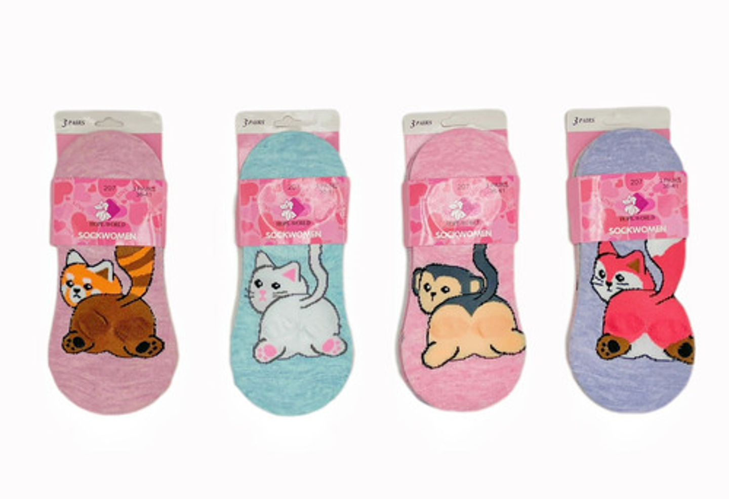 Pack 12 Calcetín Mujer Invisible Con Diseño 2 3