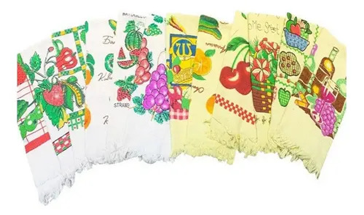 Pack 12 Paños De Cocina Toalla 60*38cm 1