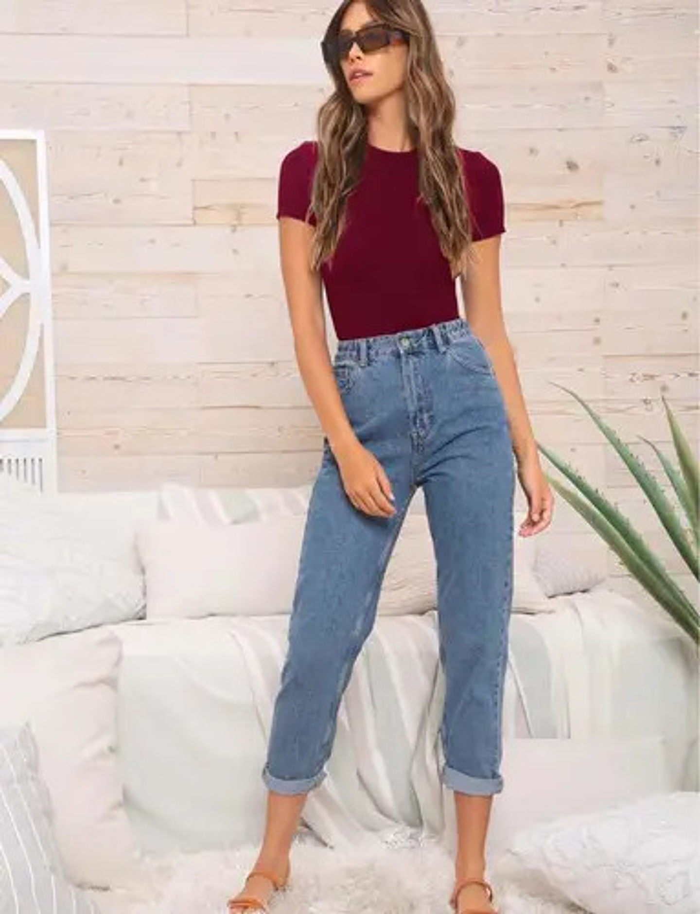 Body Liso Manga Corta Cuello Redondo  5