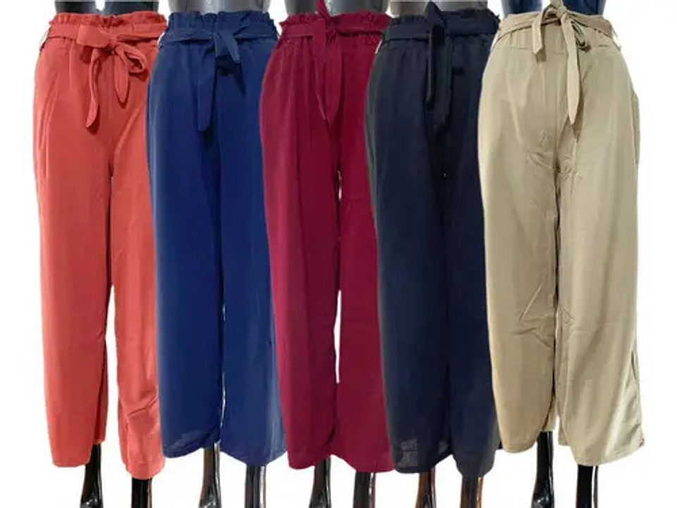 Pack 3 Pantalón Bombacho Liso De Mujer 100%  Algodón 4