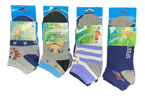 Pack 12 Calcetines De Niño O Niña Tobillera Algodón 