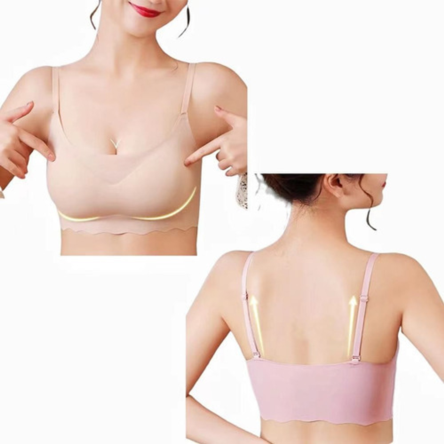 Pack 3 Sostén Push Up Sujetador Sin Varillas Sin Costuras 2