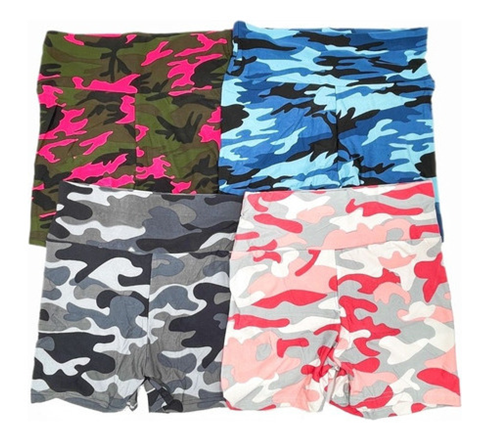 Pack2 Calza Corta Bambú Deportiva, Push Up Colores Surtidos 4