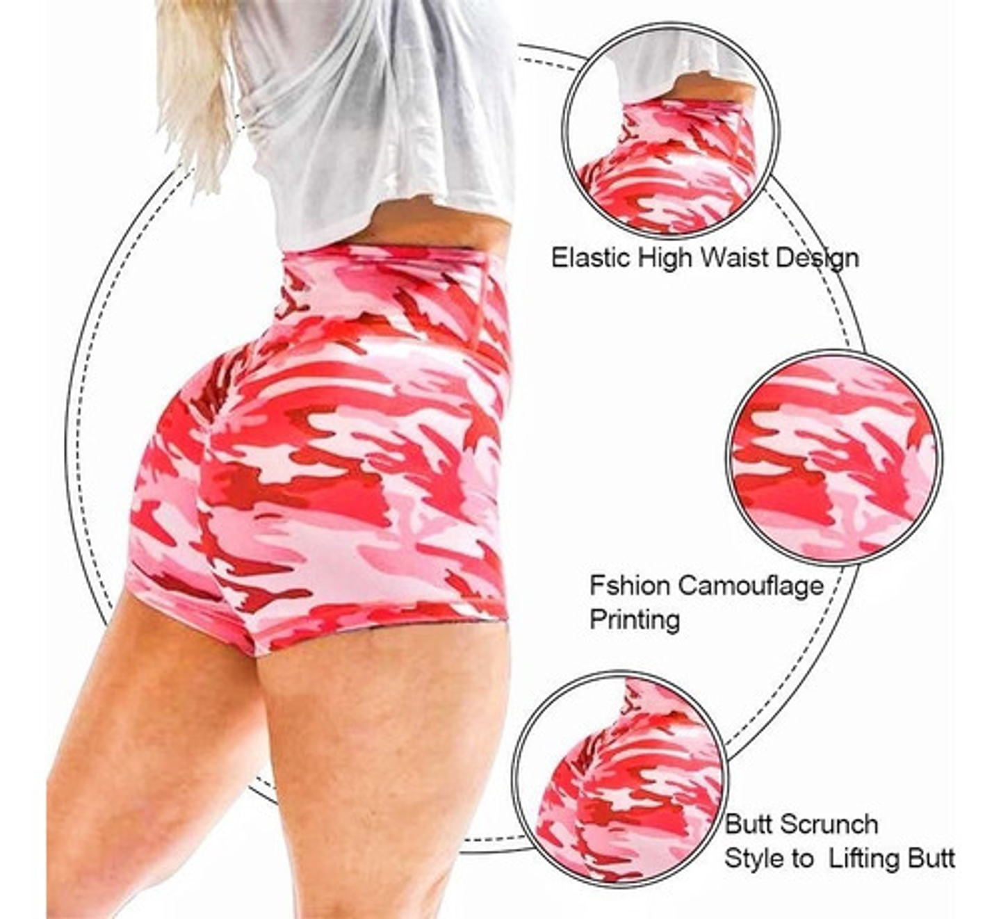 Pack2 Calza Corta Bambú Deportiva, Push Up Colores Surtidos 6