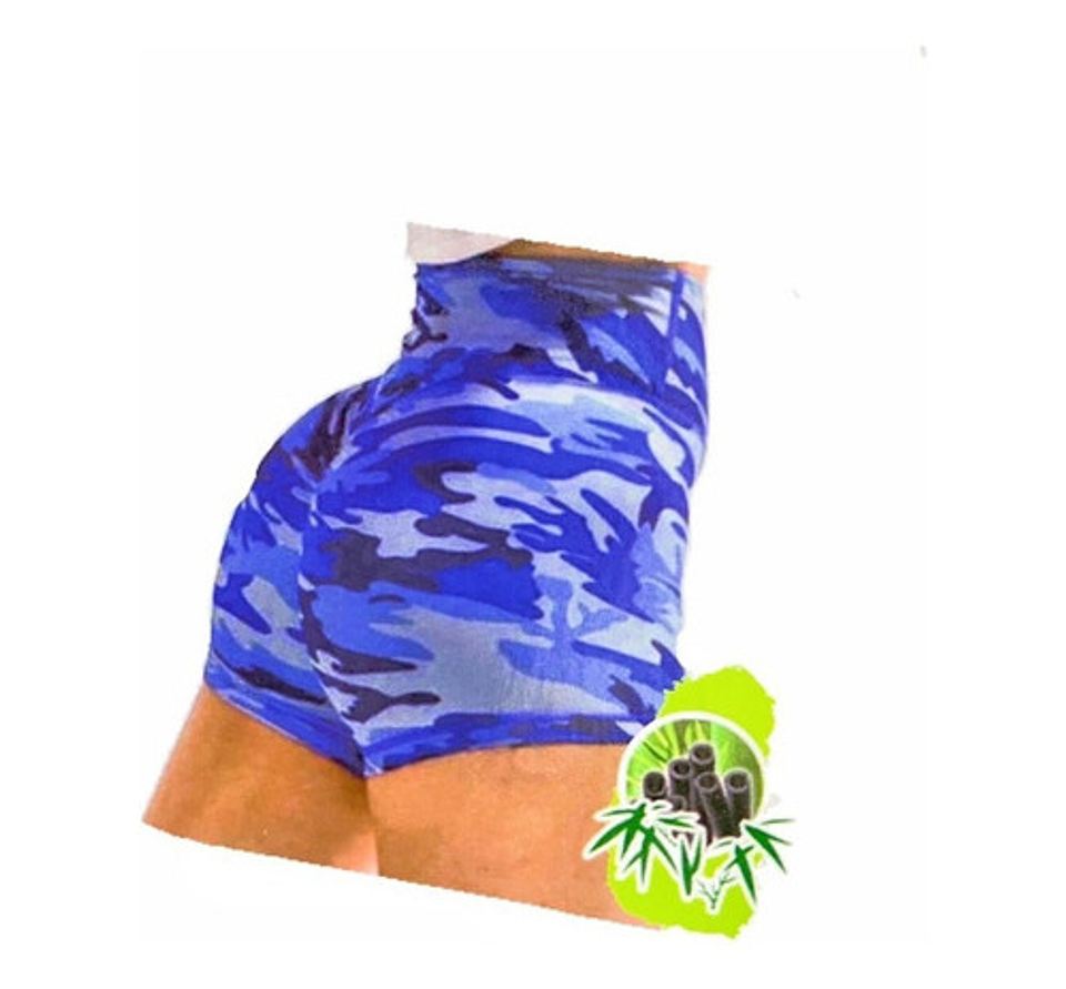 Pack2 Calza Corta Bambú Deportiva, Push Up Colores Surtidos 7