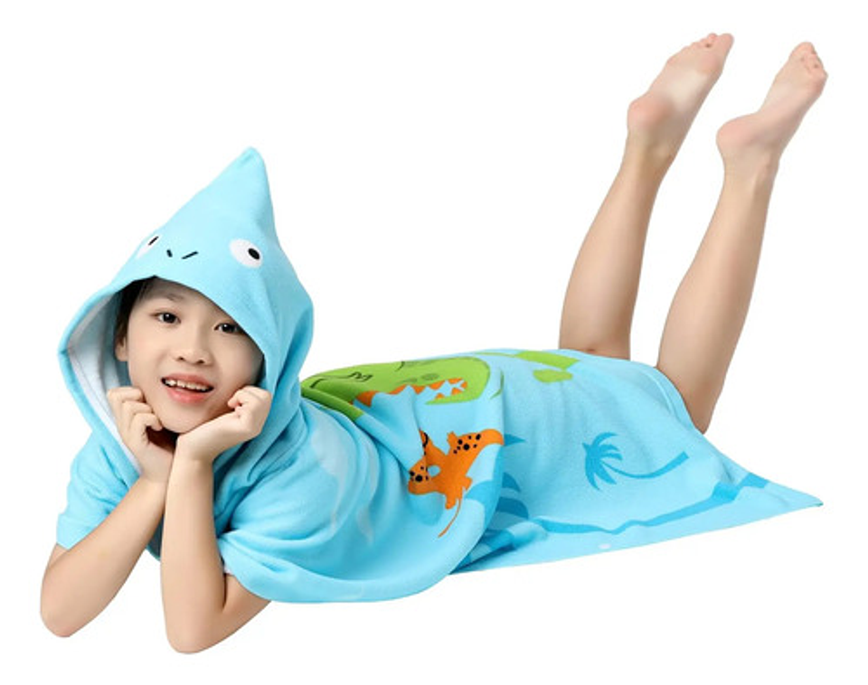 Pack 6  Toalla De Baño Playa Nadar Capucha Niños Diseños 4