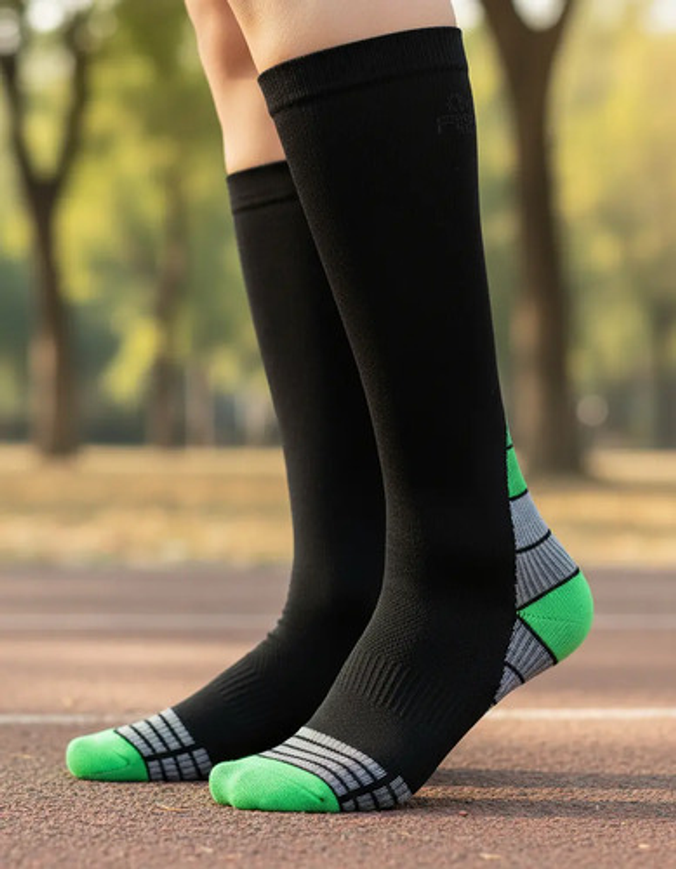 Pack 6 Pares Media Larga Compresión Varices Deportiva Diseño 1