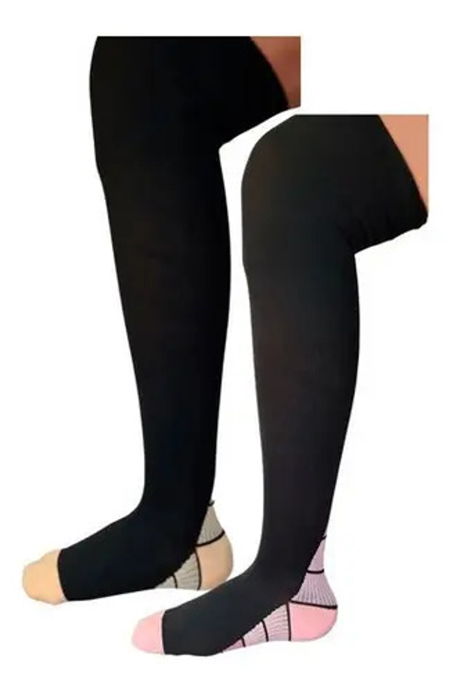 Pack 6 Pares Media Larga Compresión Varices Deportiva Diseño 2