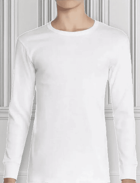 Camisetas Blancas Niño  Algodón Con Bambú Manga Larga 