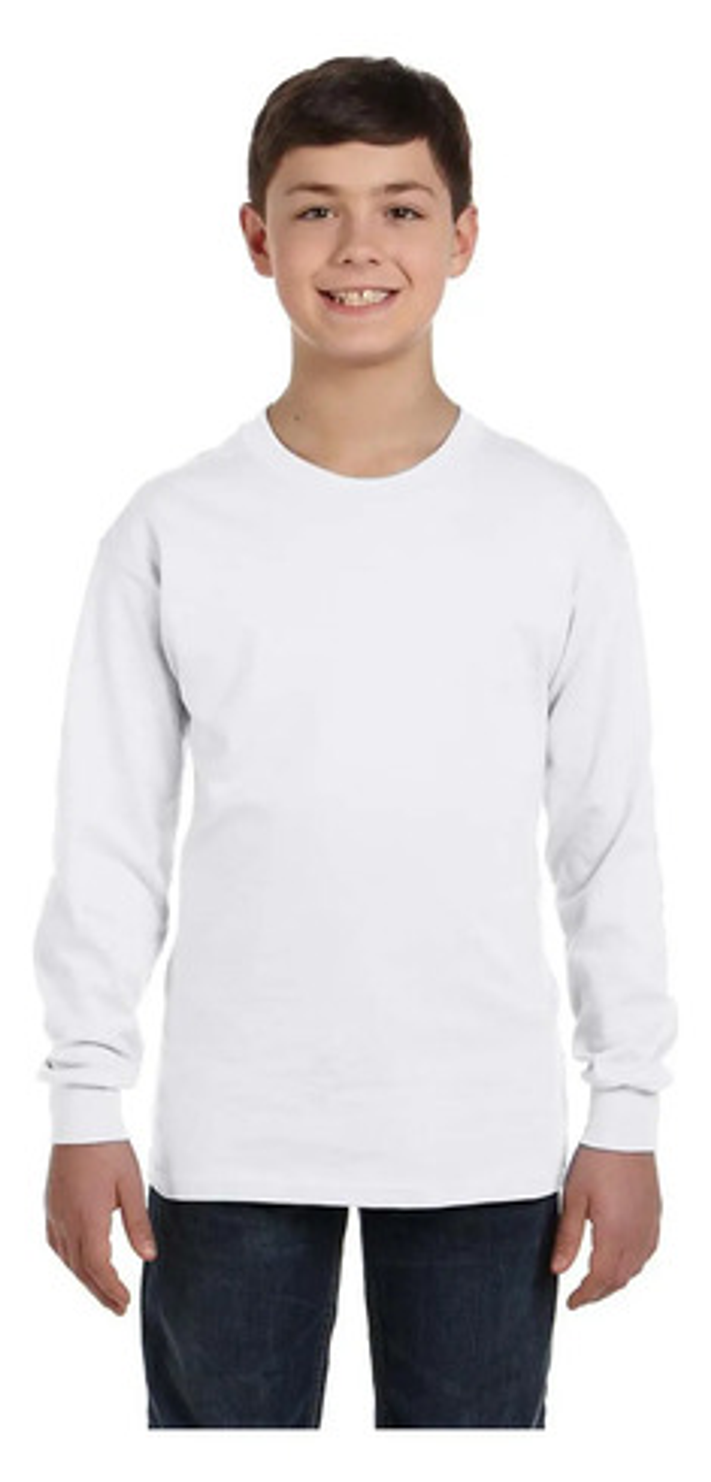 Camisetas Blancas Niño  Algodón Con Bambú Manga Larga  3