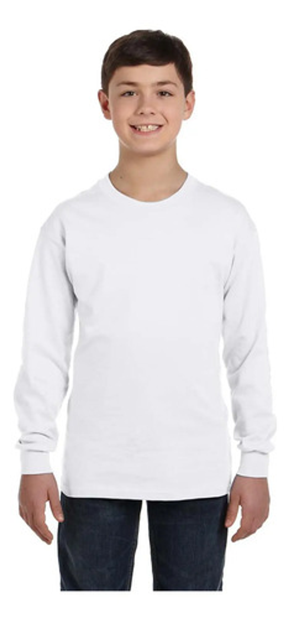 Camisetas Blancas Niño  Algodón Con Bambú Manga Larga  3