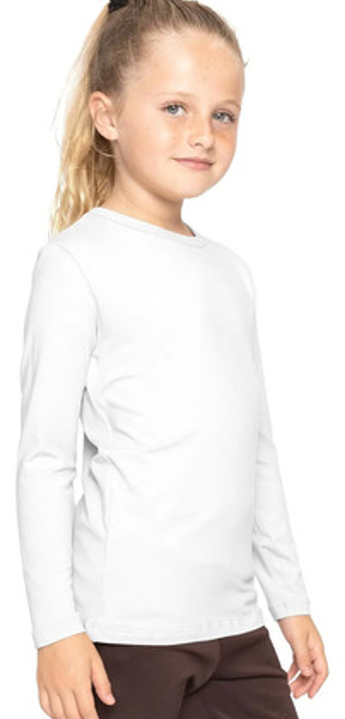 Camisetas Blancas Niño  Algodón Con Bambú Manga Larga  7