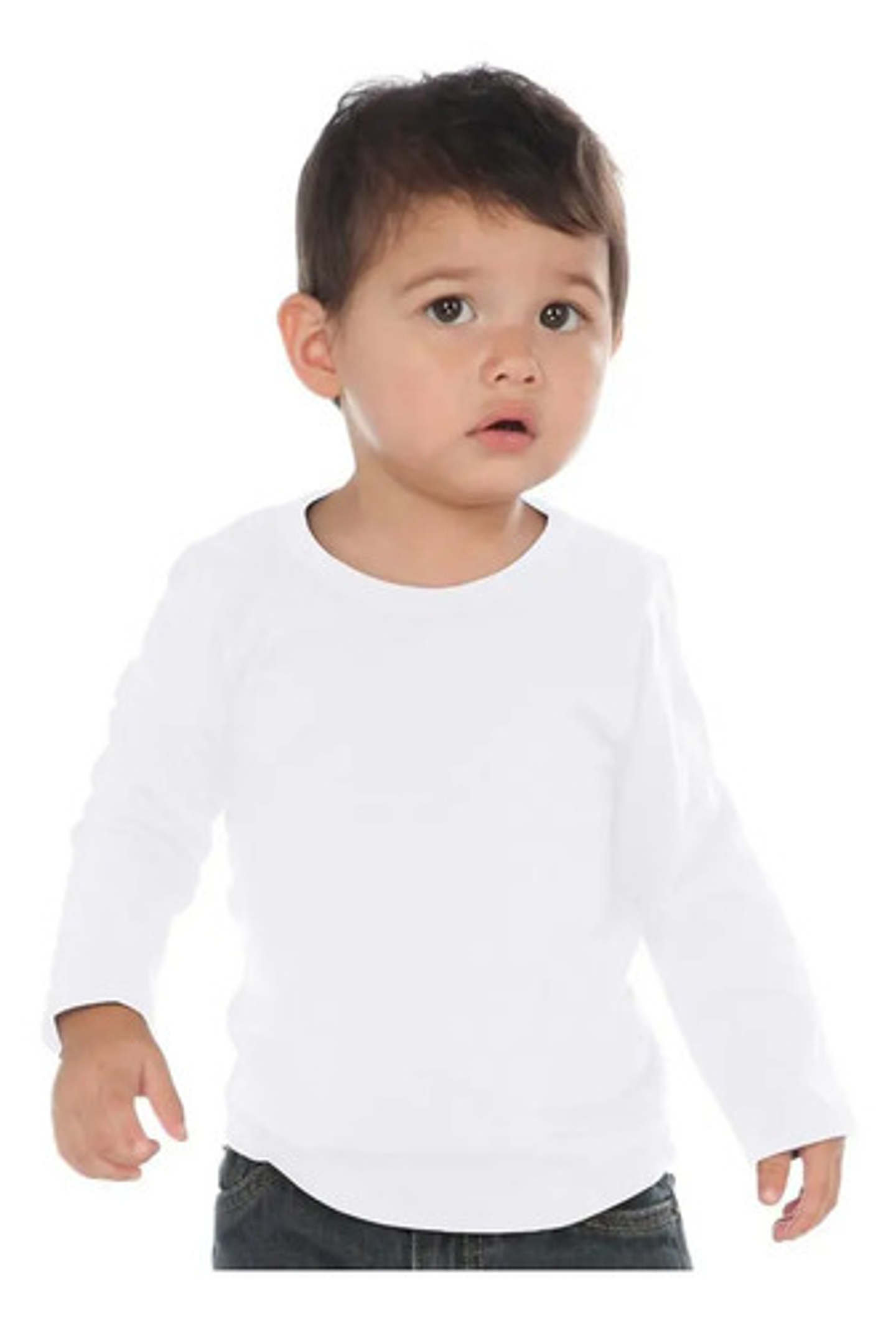 Camisetas Blancas Niño  Algodón Con Bambú Manga Larga  12