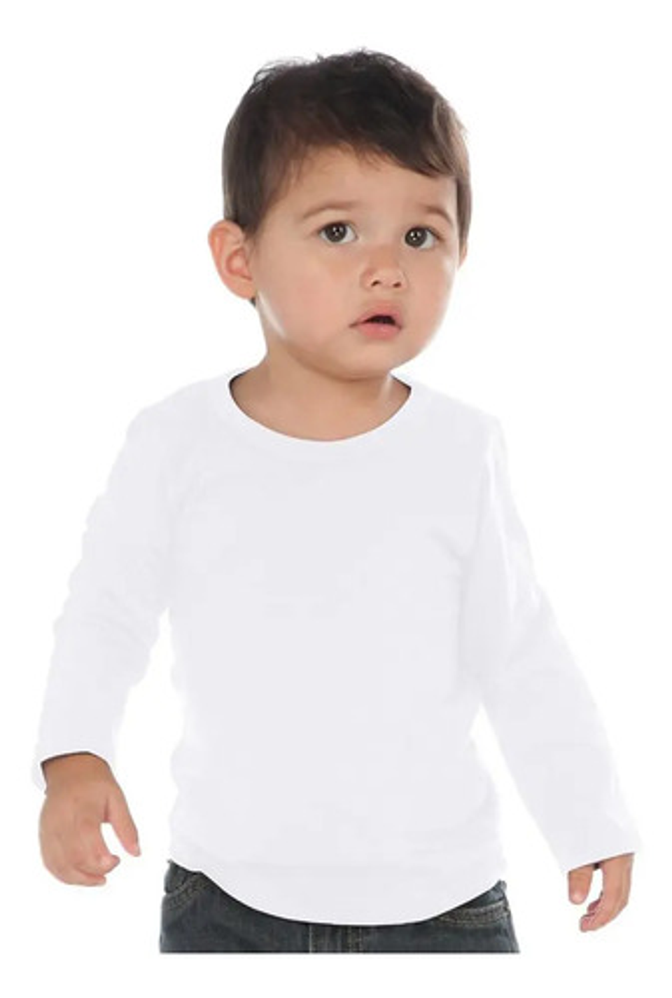 Camisetas Blancas Niño  Algodón Con Bambú Manga Larga  12