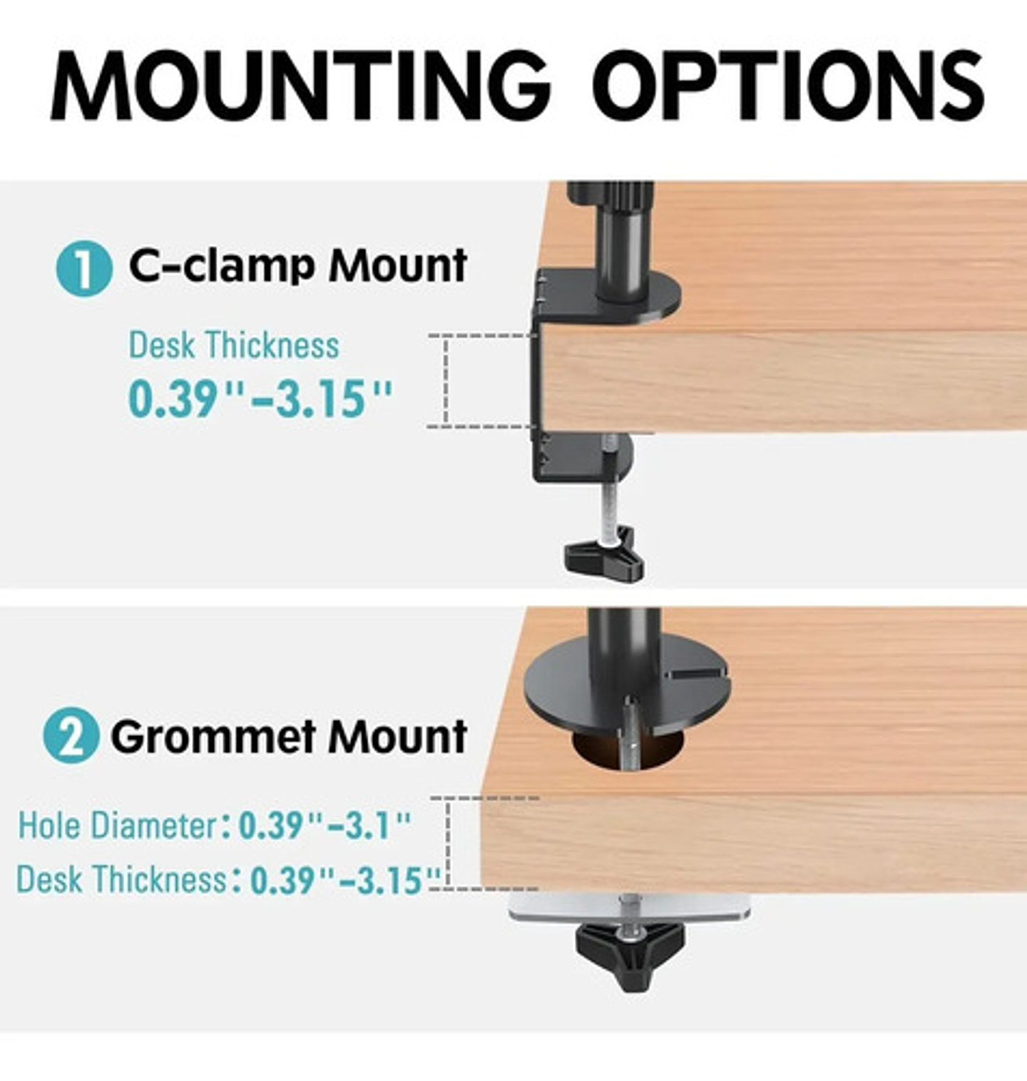 Brazo Soporte Monitor Base Para Monitor Dobl Alzador Monitor Color Negro 4