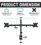Brazo Soporte Monitor Base Para Monitor Dobl Alzador Monitor Color Negro - Miniatura 6