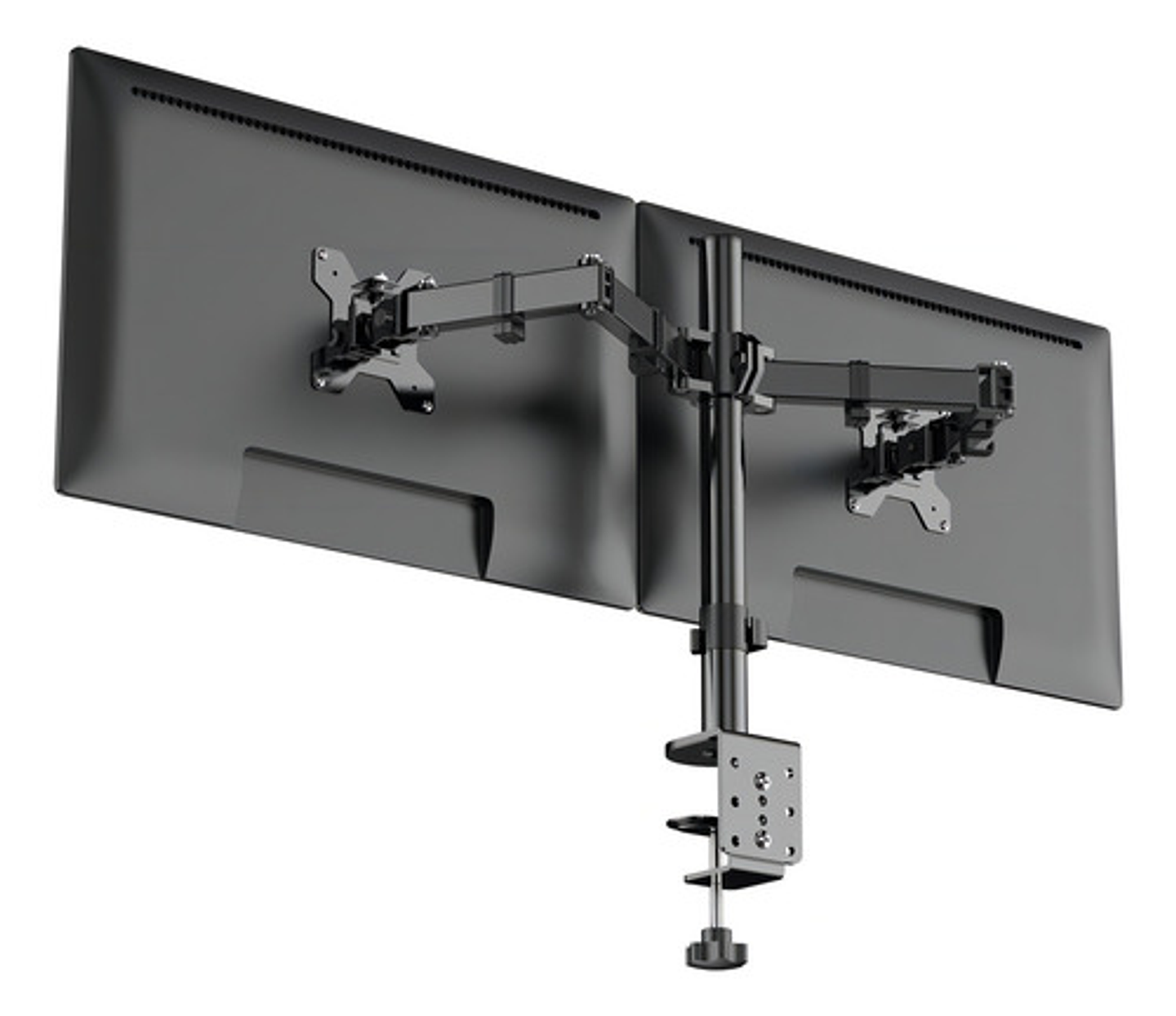 Brazo Soporte Monitor Base Para Monitor Dobl Alzador Monitor Color Negro 7