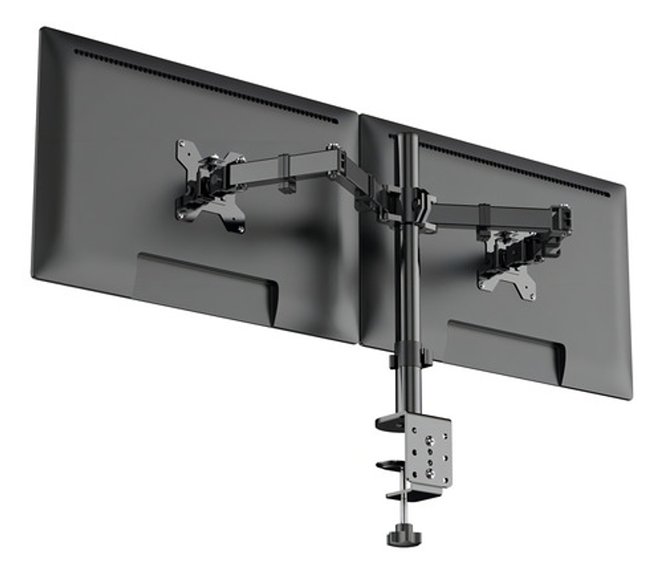 Brazo Soporte Monitor Base Para Monitor Dobl Alzador Monitor Color Negro 7