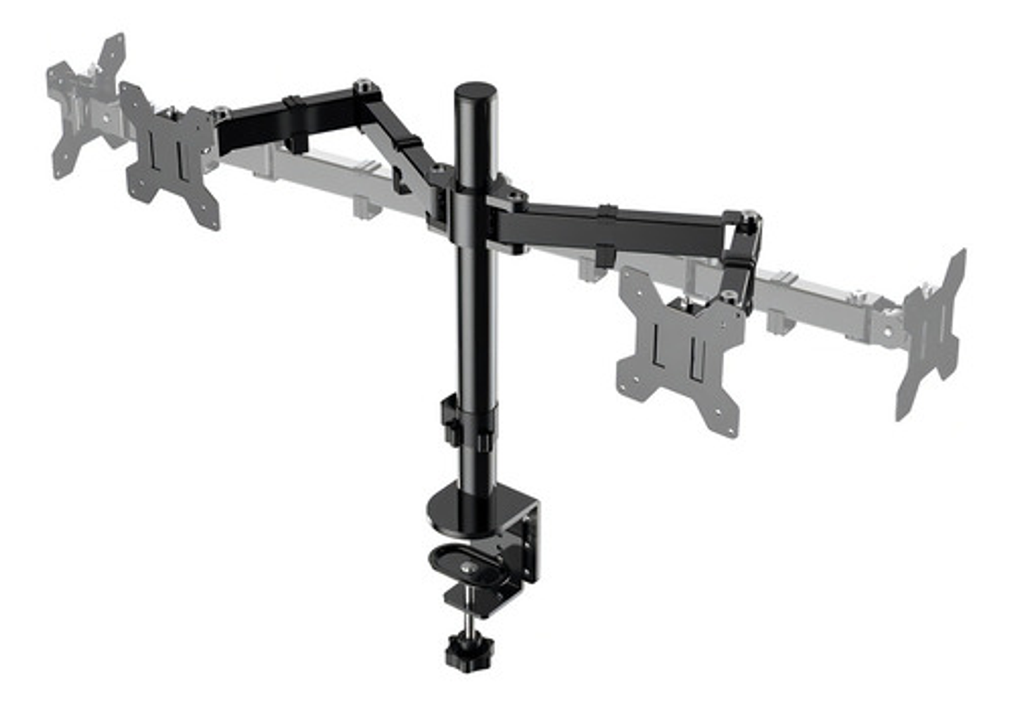 Brazo Soporte Monitor Base Para Monitor Dobl Alzador Monitor Color Negro 10