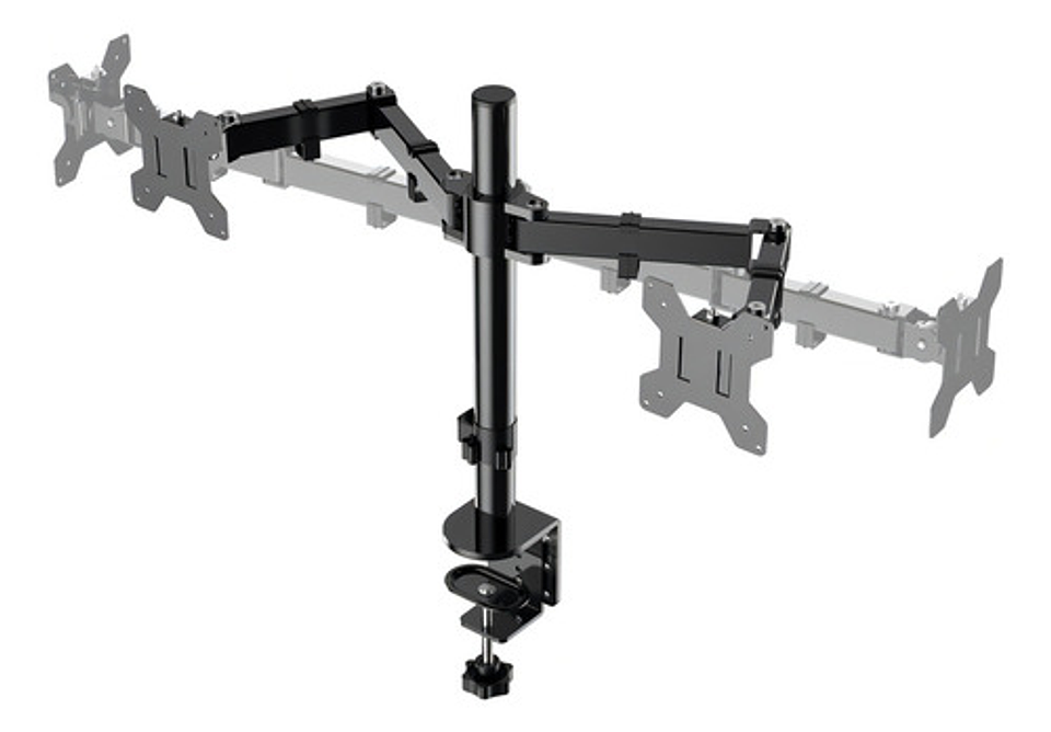 Brazo Soporte Monitor Base Para Monitor Dobl Alzador Monitor Color Negro 10