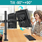 Brazo Soporte Monitor Base Para Monitor Dobl Alzador Monitor Color Negro - Miniatura 11