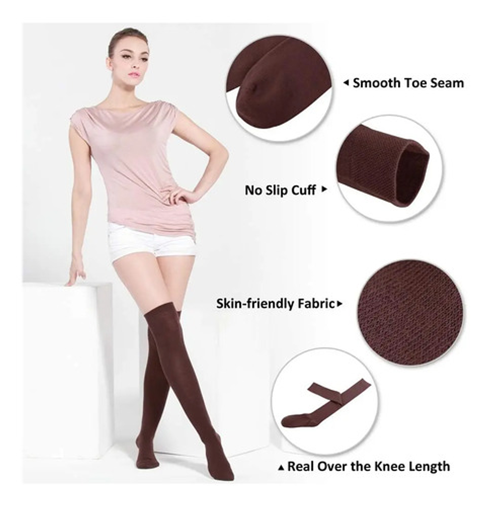 Pack 6 Pares Calcetas Largas, Bucaneras Escolares,7 Colores 32