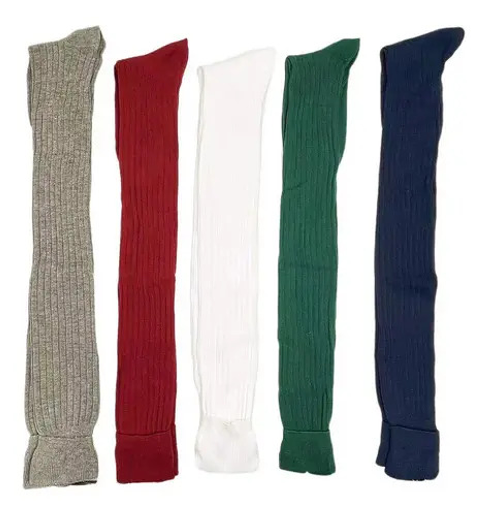 Pack 6 Pares Calcetas Largas, Bucaneras Escolares,7 Colores 33