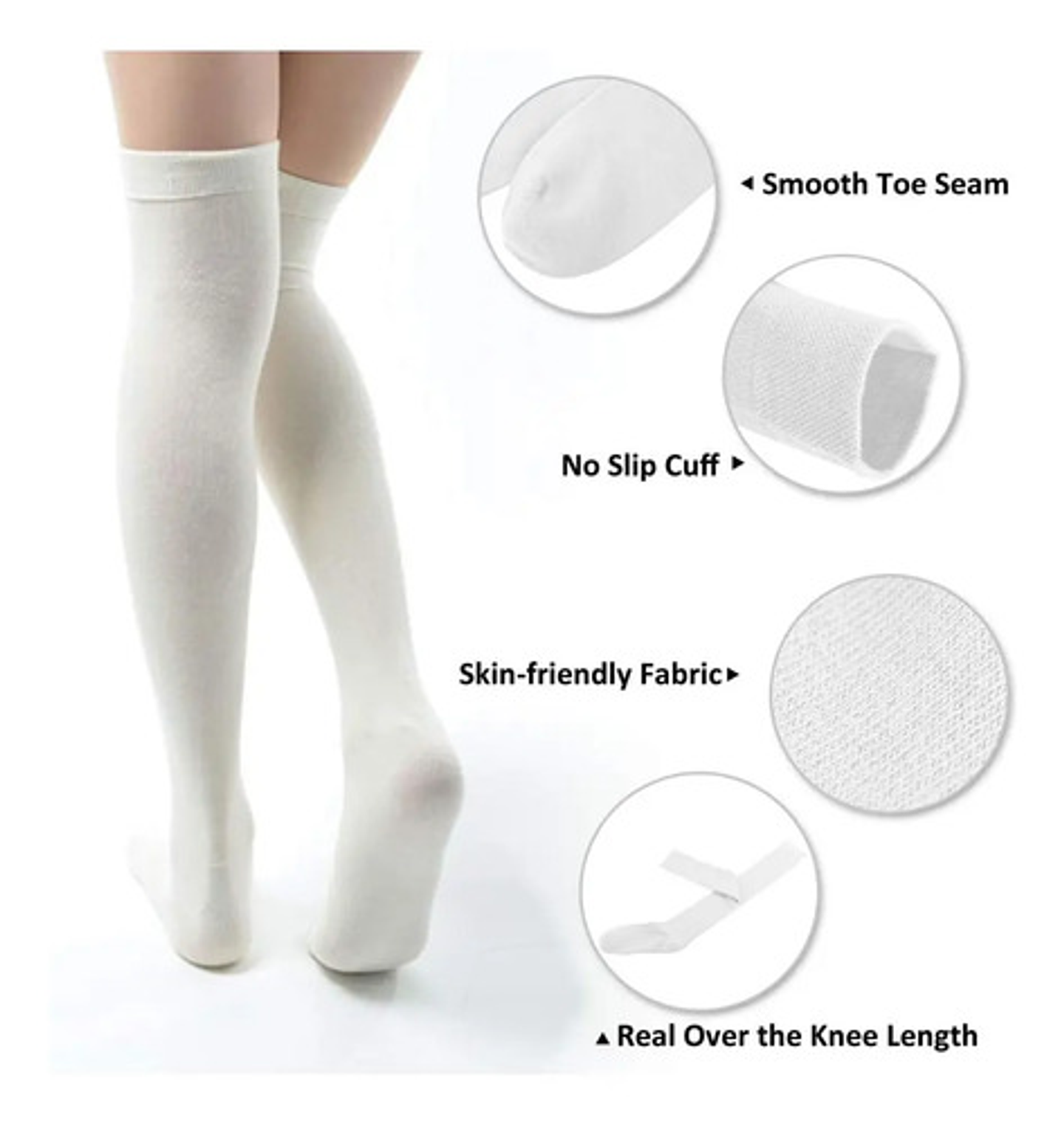 Pack 6 Pares Calcetas Largas, Bucaneras Escolares,7 Colores 42