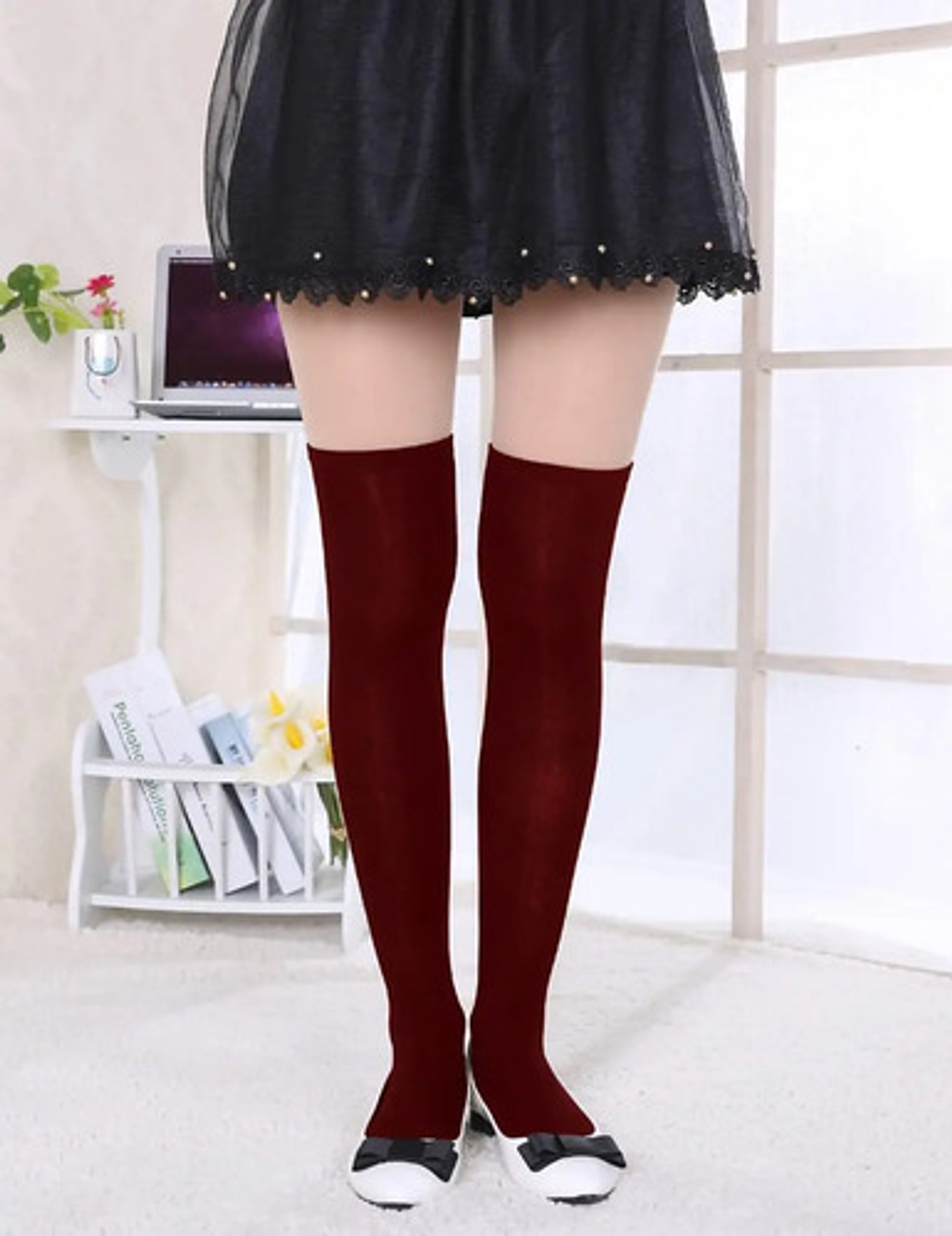 Pack 6 Pares Calcetas Largas, Bucaneras Escolares,7 Colores 53