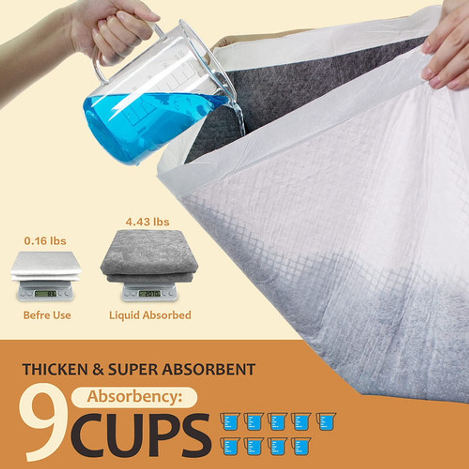 100 Pañales Tipo Sabanillas Mascotas Perros 60x90 Cms Negro 4