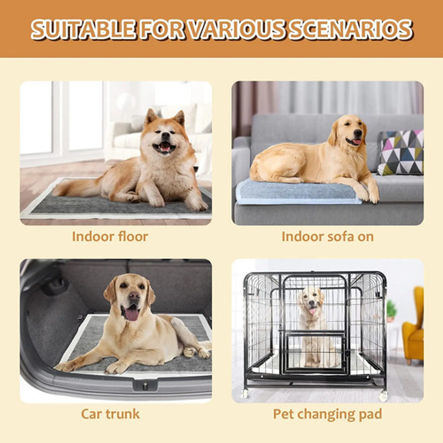 100 Pañales Tipo Sabanillas Mascotas Perros 60x90 Cms Negro 6