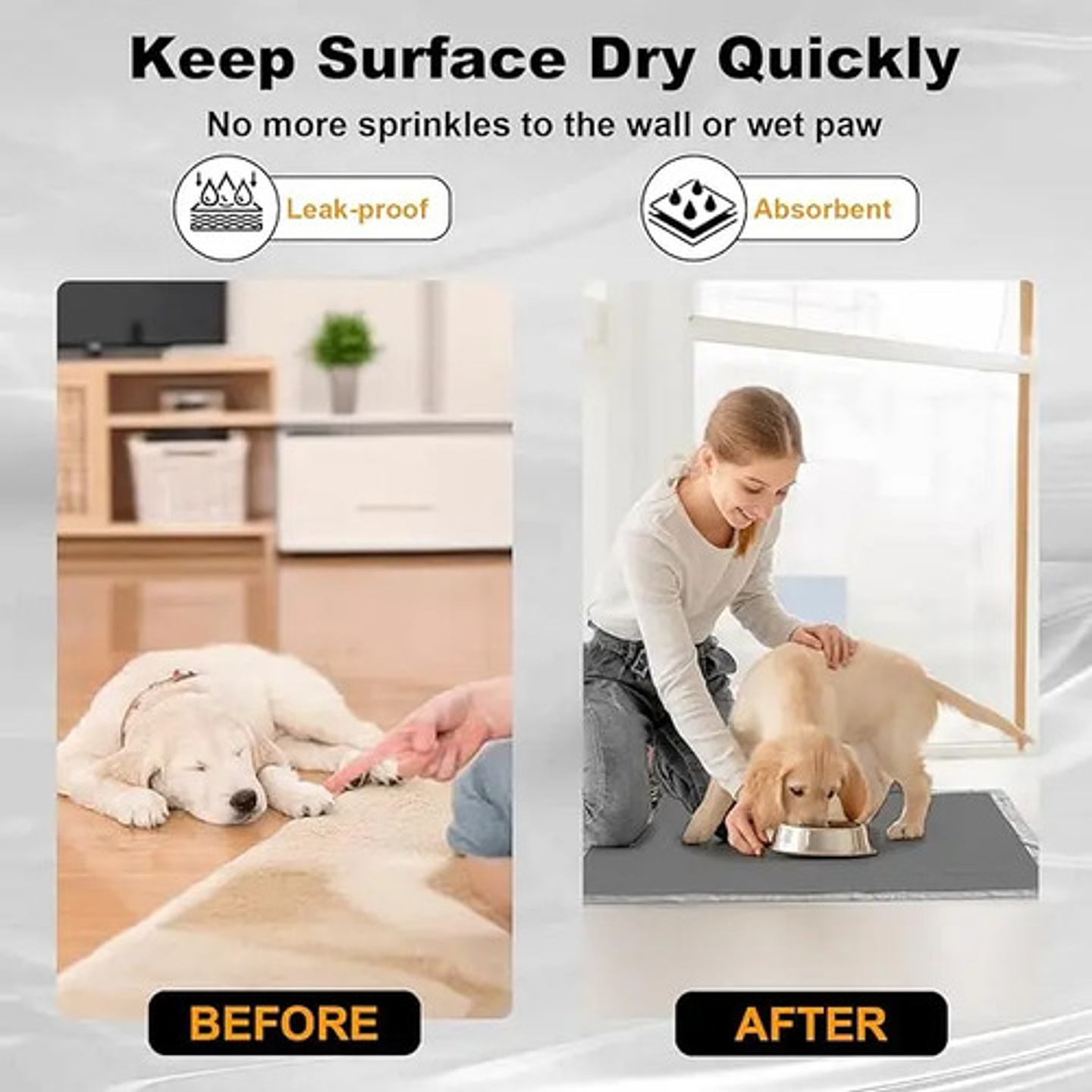 100 Pañales Tipo Sabanillas Mascotas Perros 60x90 Cms Negro 8