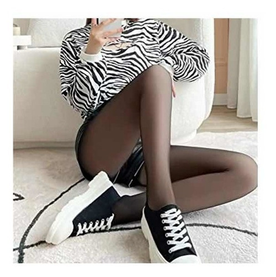 Calza Efecto Piel. Mujer Invierno Forro Piel S-xxl 9