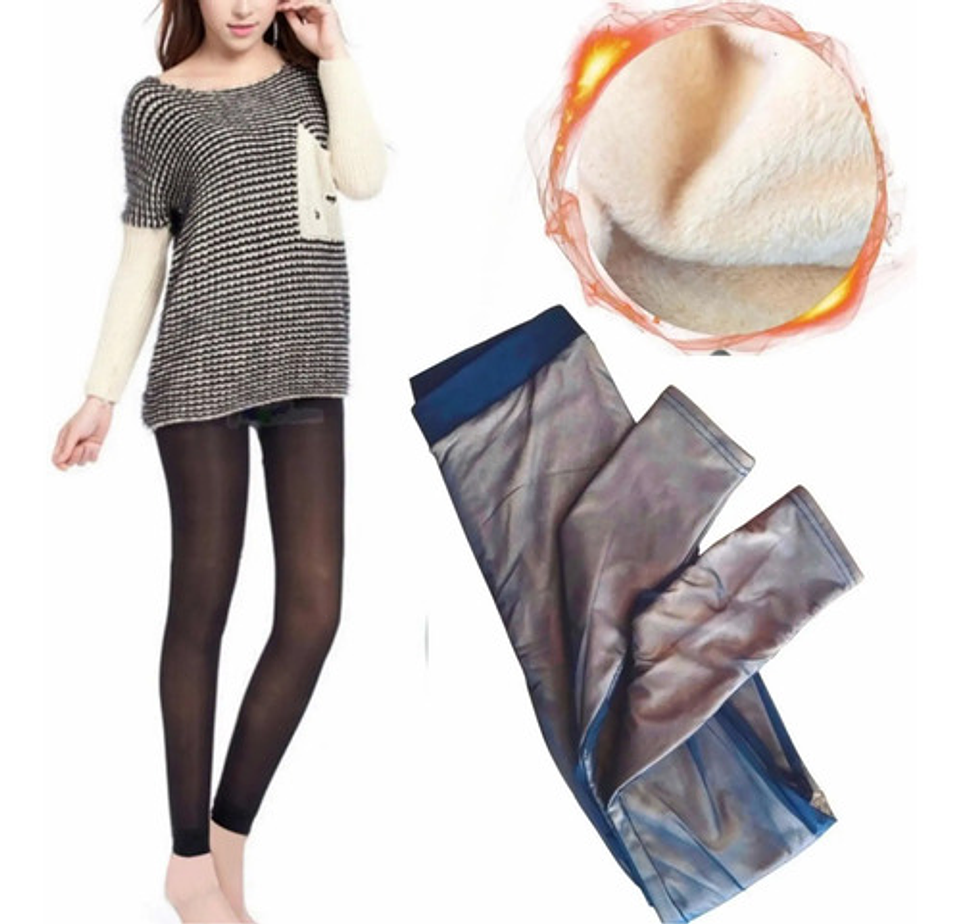 Calza Efecto Piel. Mujer Invierno Forro Piel S-xxl 14
