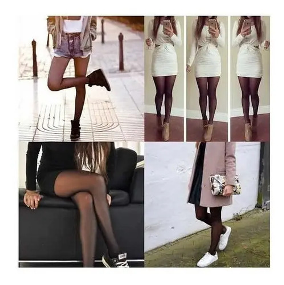 Calza Efecto Piel. Mujer Invierno Forro Piel S-xxl 16