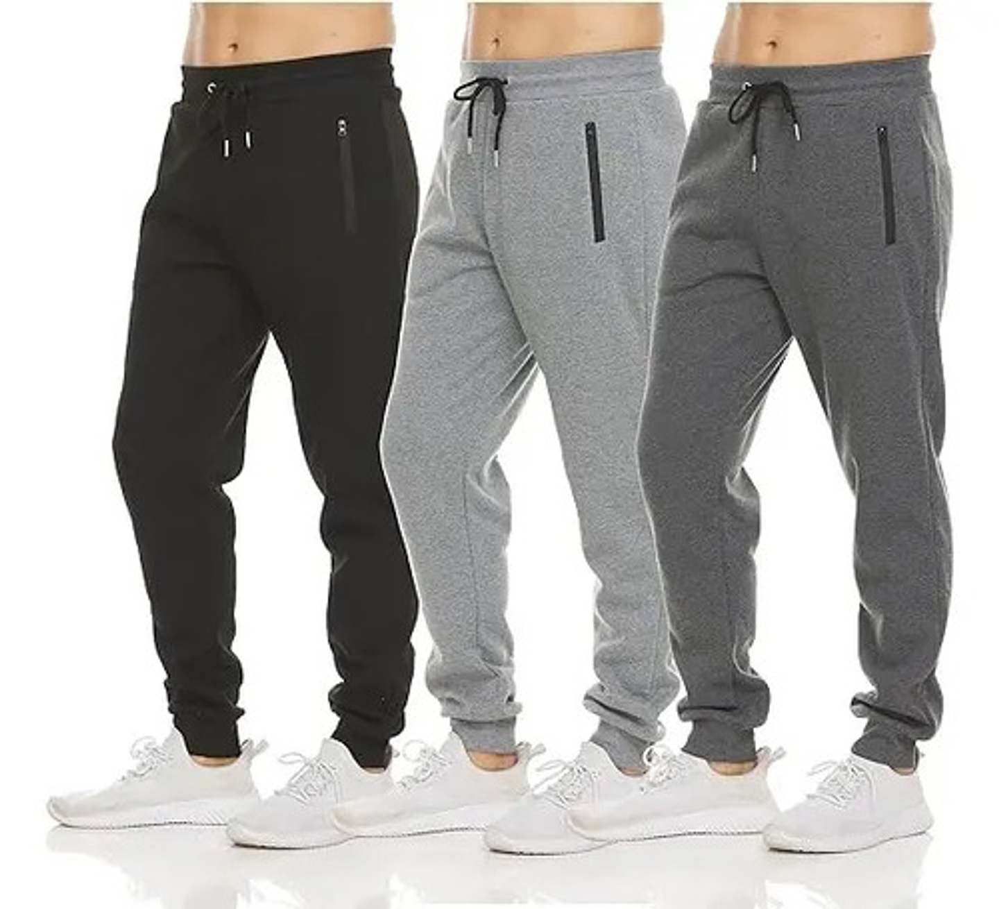 Pack 3 Pantalones Buzo Hombre Algodón. Jogger Fit Deportiv M 4