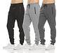 Pack 3 Pantalones Buzo Hombre Algodón. Jogger Fit Deportiv M - Miniatura 4