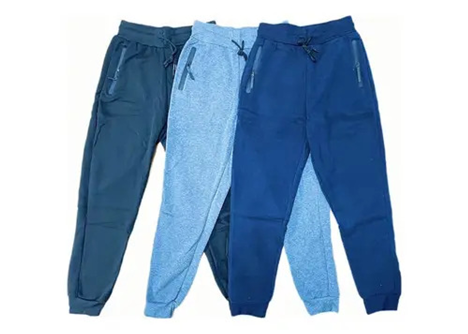 Pack 3 Pantalones Buzo Hombre Algodón. Jogger Fit Deportiv M 6