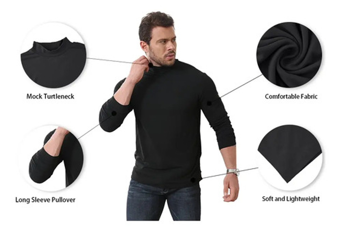 Pack 6 Camiseta Hombre Varón Bambú Con Polar 15