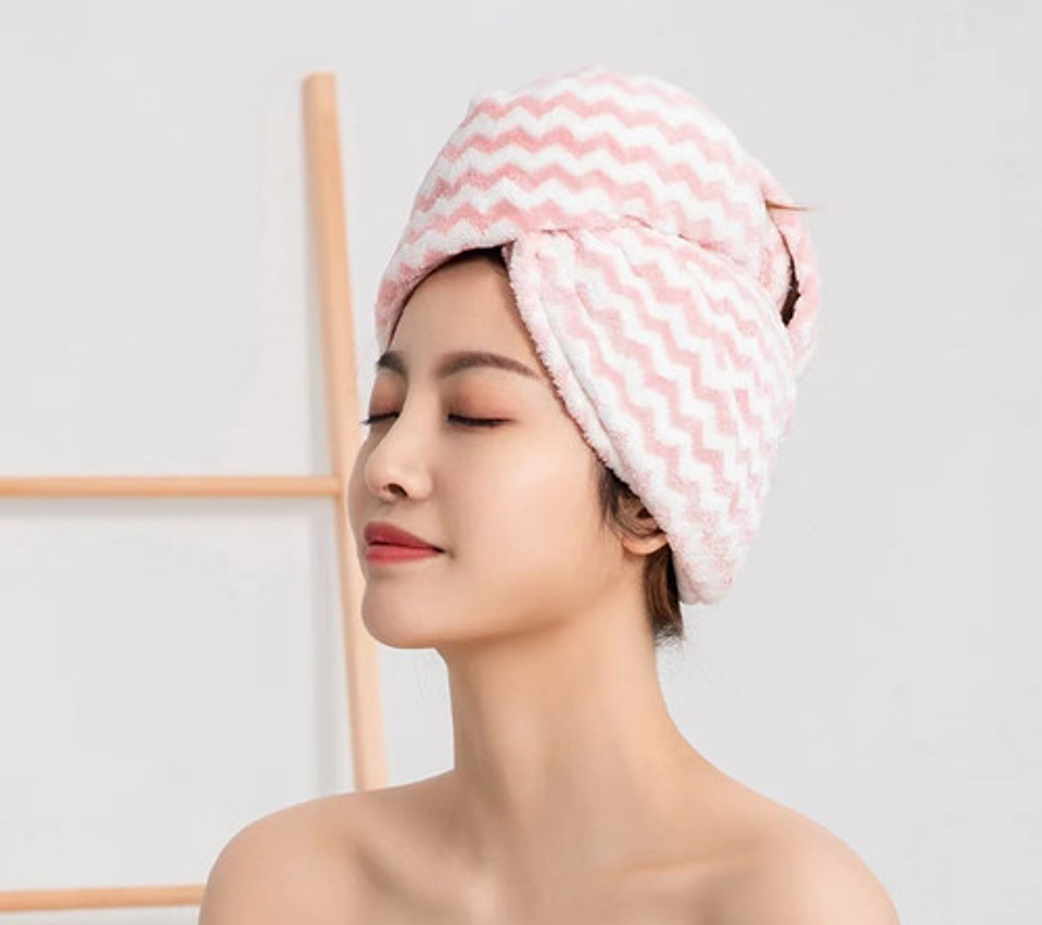 Toalla De Microfibra Turbante Cabello Secado Rapido 4