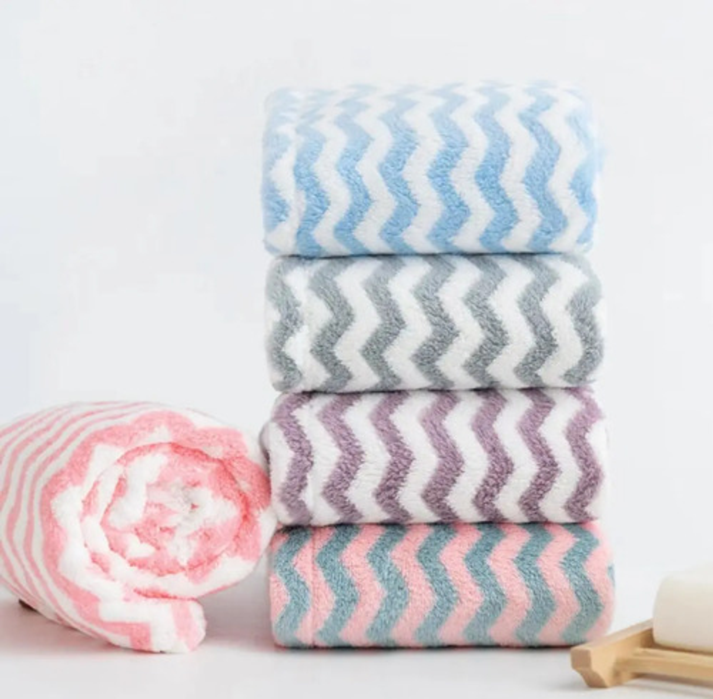 Toalla De Microfibra Turbante Cabello Secado Rapido 5